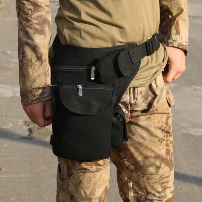 

Canvas Waist Bags Drop Leg Bag Men Belt Bicycle Motorcycle Money Belt Pack Unisex Men Black Belt Pack Bag