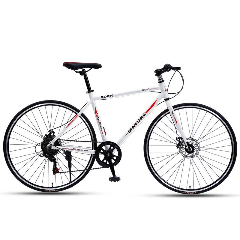 700c Aluminum Alloy Racing Road Bike For Adults 48cm 7 Speed Frame Racing Wheel Bicycle Variable Speed Disc Brake Free Shipping