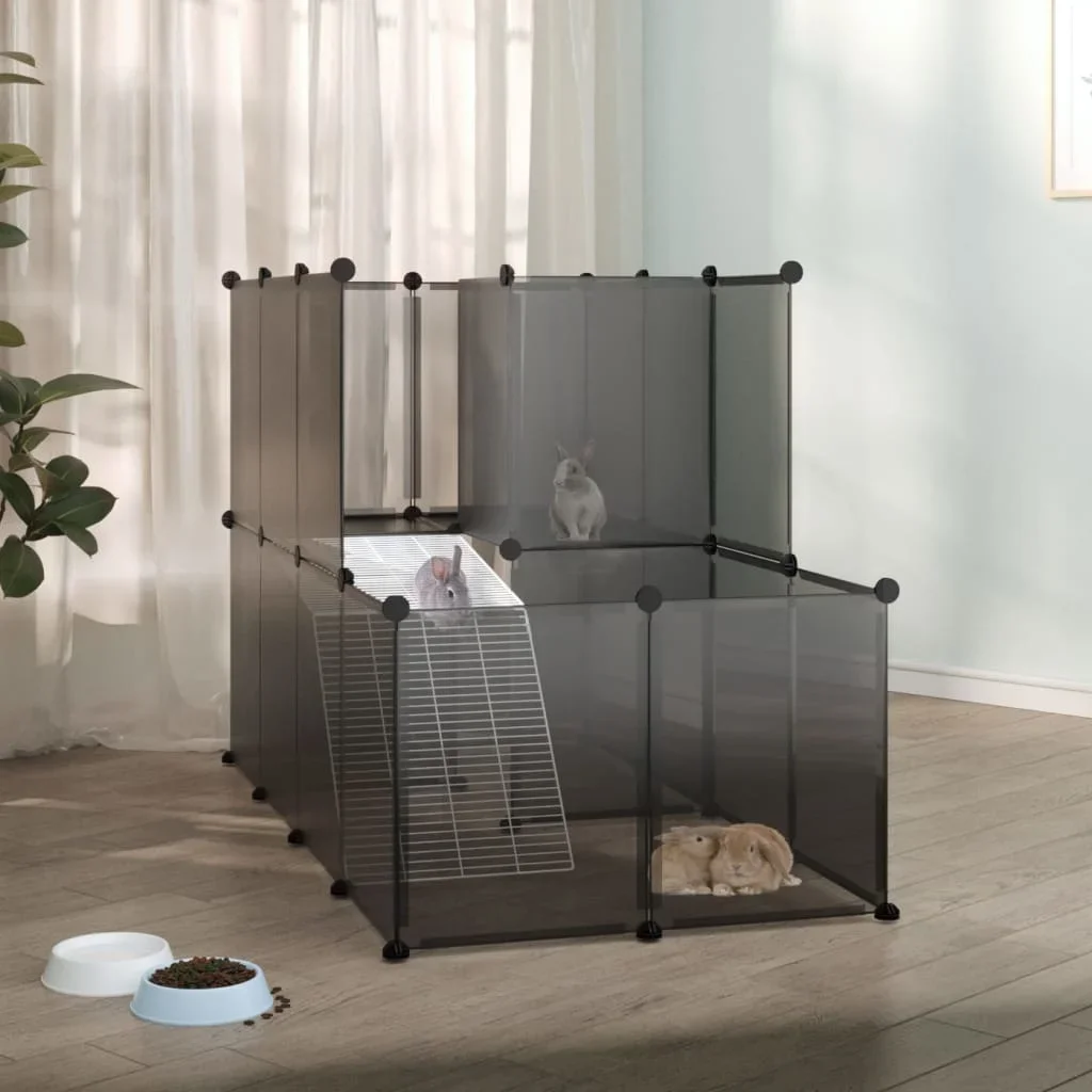 Cage lapin modulaire noire