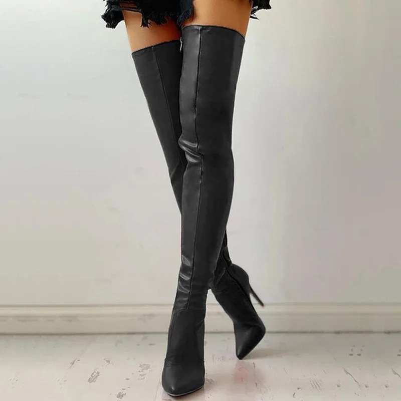 Big Size Sexy Stretch Toe Women Over Knee High Boots Thigh High Women Stiletto High Heel long Booties