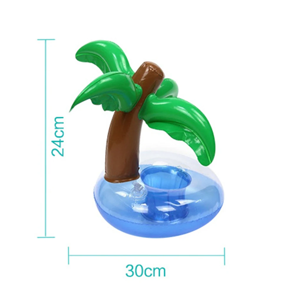 20-1Pcs Pool Inflatable Cup Holder Coconut Tree Style Inflatable Drink Coasters Cup Holder Float Cup Stand Pool Accessories
