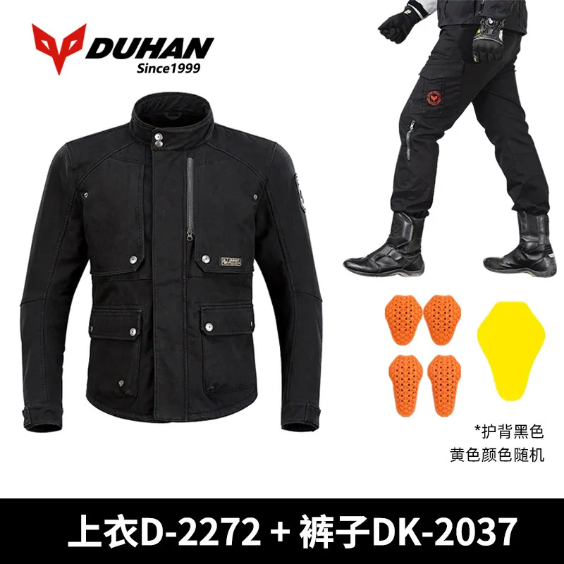 DUHAN 새로운 오토바이 재킷 방수 내마모성 통기성 모토크로스 라이딩 의류 CE 인증 보호 장비