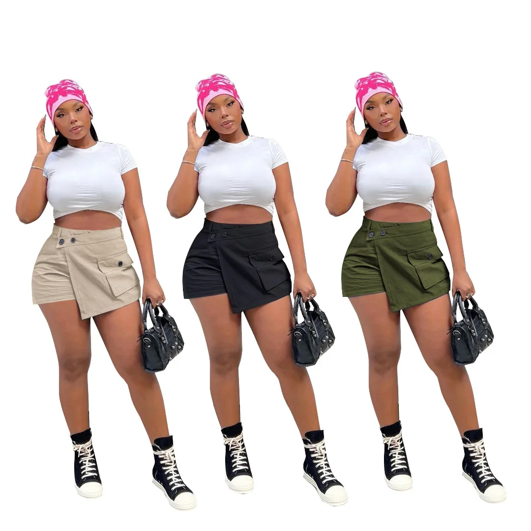 

Mini Fashion Daily Style High Waist Summer New Work Dress Irregular Skirt Pants Spicy Girls Versatile Casual Shorts