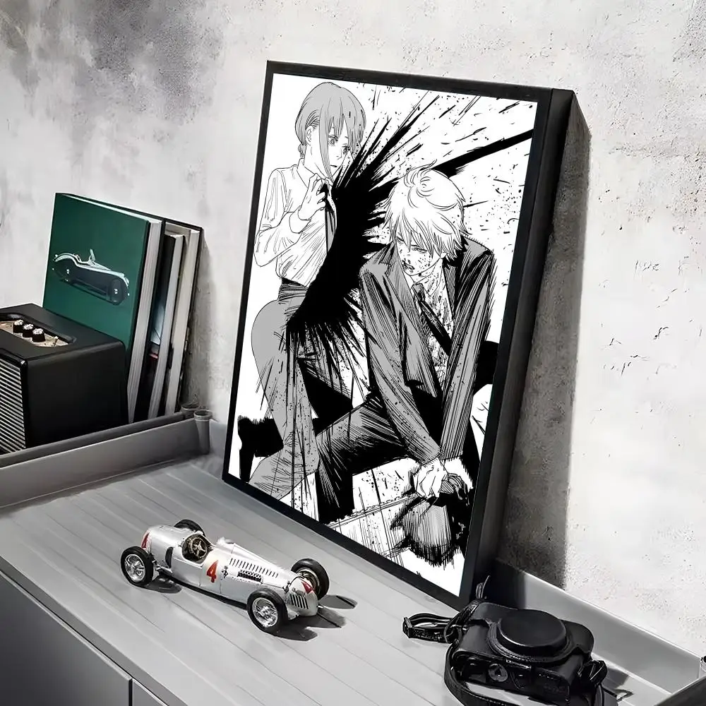 C-Kettensäge Mann Anime Poster Aufkleber HD wasserdichte Malerei Wandkunst für Schlafzimmer Wohnzimmer Home Decor Dekoration Geschenk – Detail 18
