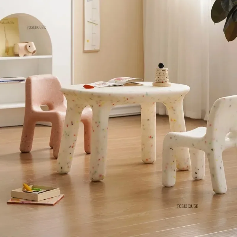 Modern Study Table and Chairs Set for Kids Table Chair Stool Kindergarten Plastic Children Strong Durable Tables Furniture g