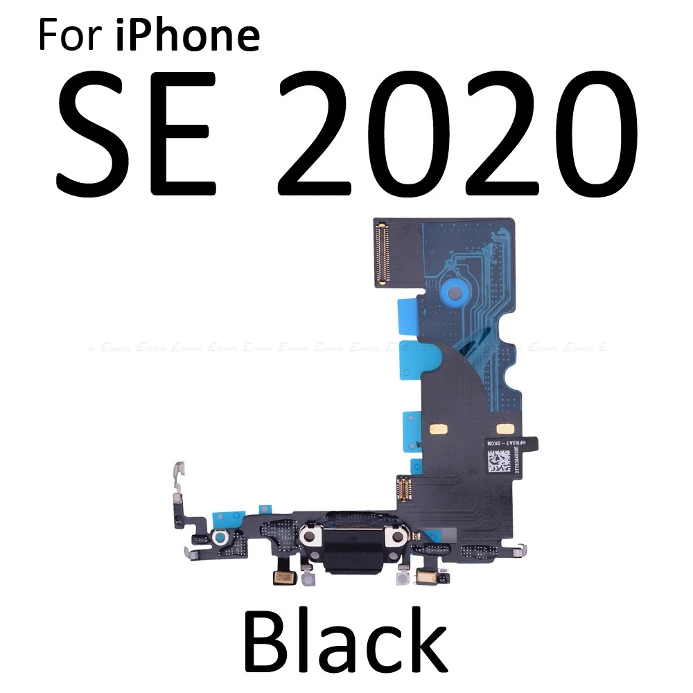 USB 충전기 플러그 충전 포트 독 커넥터 iPhone SE 2020 SE1 SE2 X XR XS Max용 플렉스 케이블(마이크 포함)