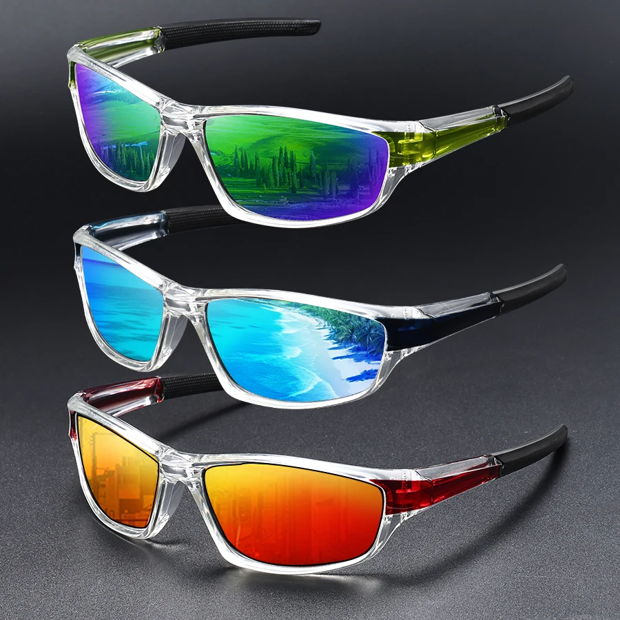 Cyberpunk Future Design Unisex Cycling Sunglasses - 3-Piece Set, All-Season Protection