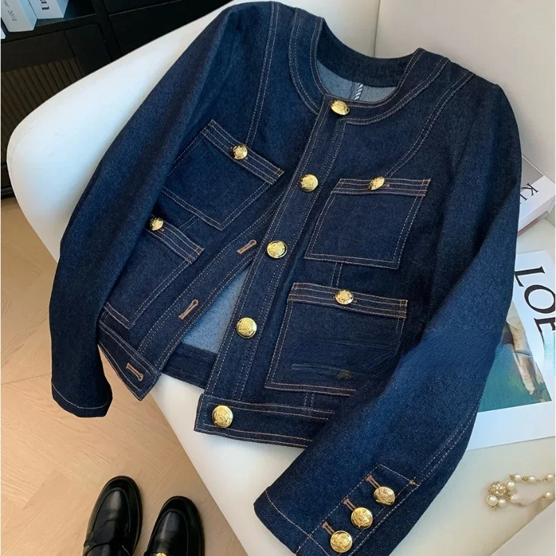 Denim Jackets for Women Spring Autumn Buttons Vintage Chaquetas
