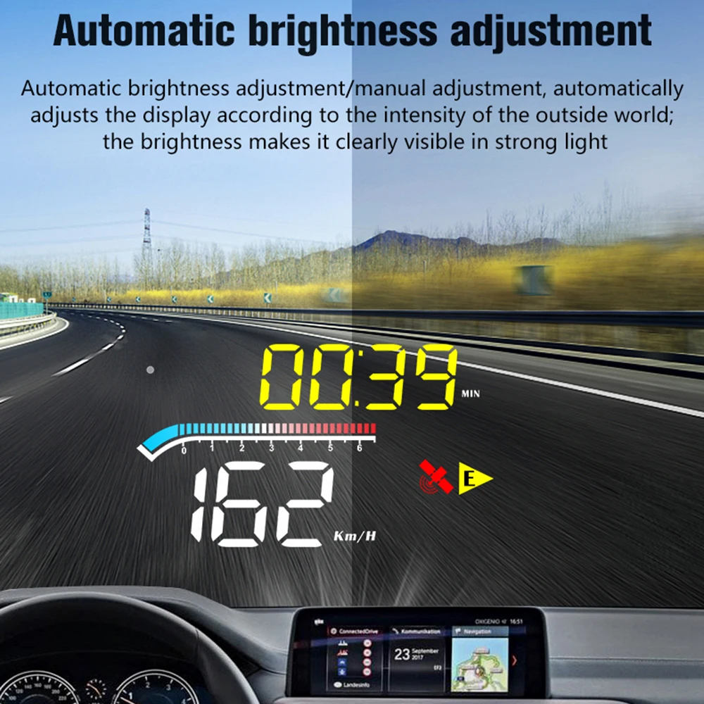 M17 ڵ  ÷ OBD GPS HUD  ð ӵ, KMH RPM 跮 ˶,  , ׸ ׽Ʈ ׼