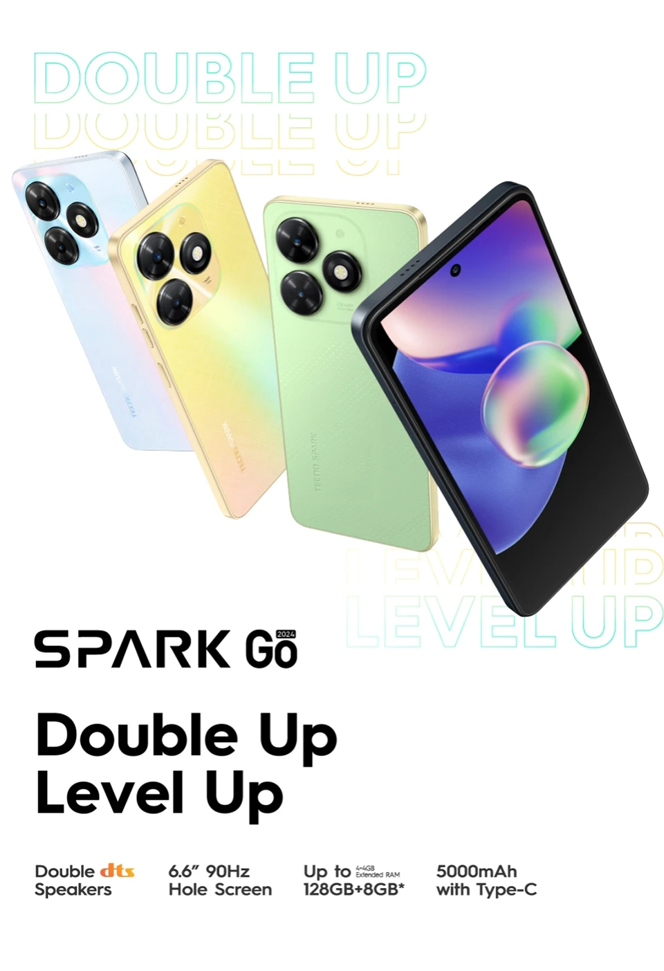Смартфон Tecno Spark GO 2024, экран 6,66 дюйма, 90 Гц, 8 ГБ ОЗУ (4 + 4 Гб  расширение), 128 Гб ПЗУ, 13 МП, HDR, портретная камера, аккумулятор 5000  мАч | AliExpress