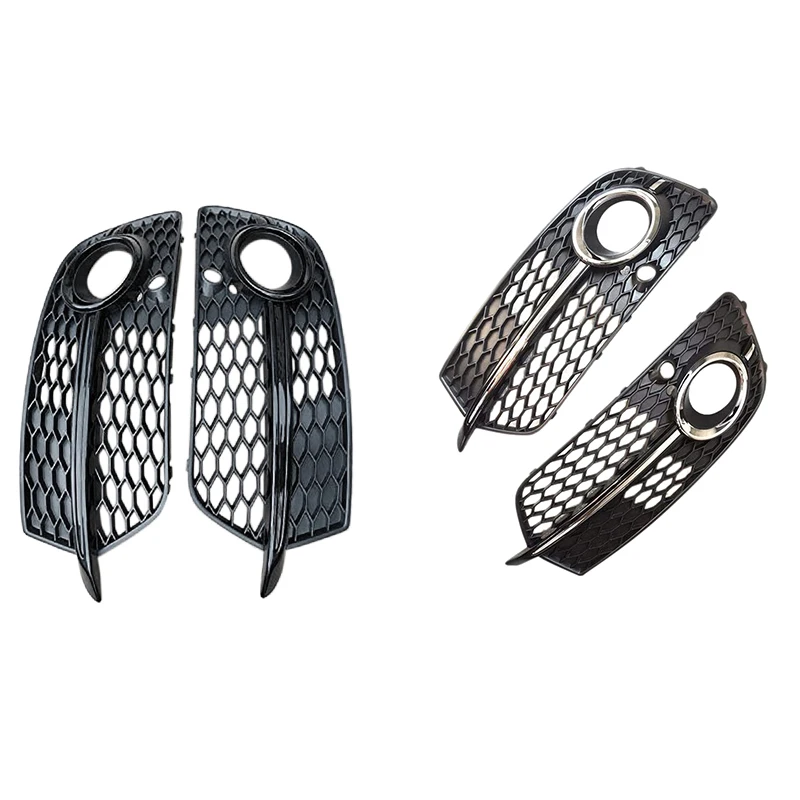 

Front Bumper Fog Lamp Grille Fog Light Honeycomb Cover For Q5 S-Line SQ5 Sport 2014-2017