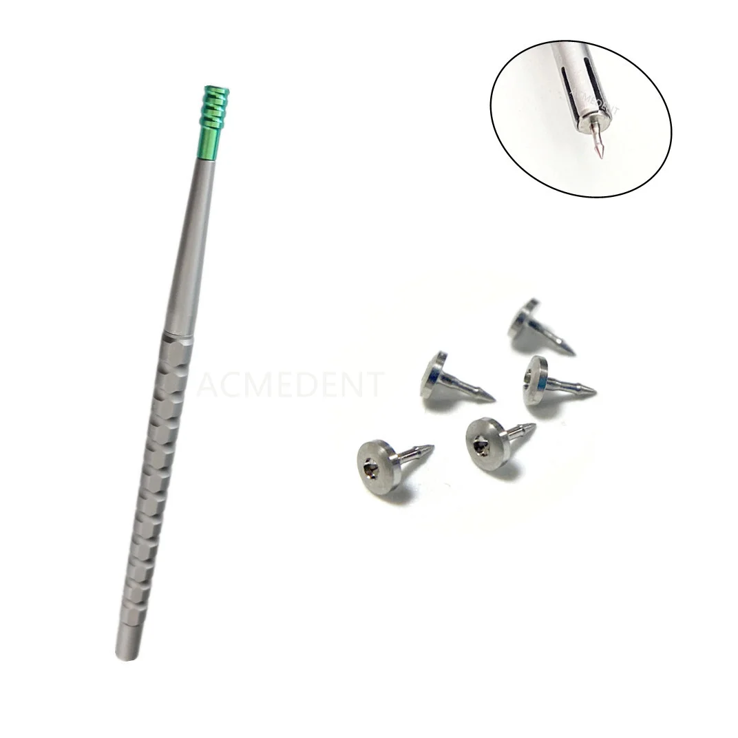 

Dental Bone Tack Titanium Pins Membrane Fixation Stabilization Pin 2.5MM Screw GBR Driver Pin Set