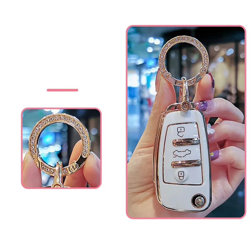 UTFT-17 Funda Para Llavero Audi, Funda De Protección Copleta De TPU