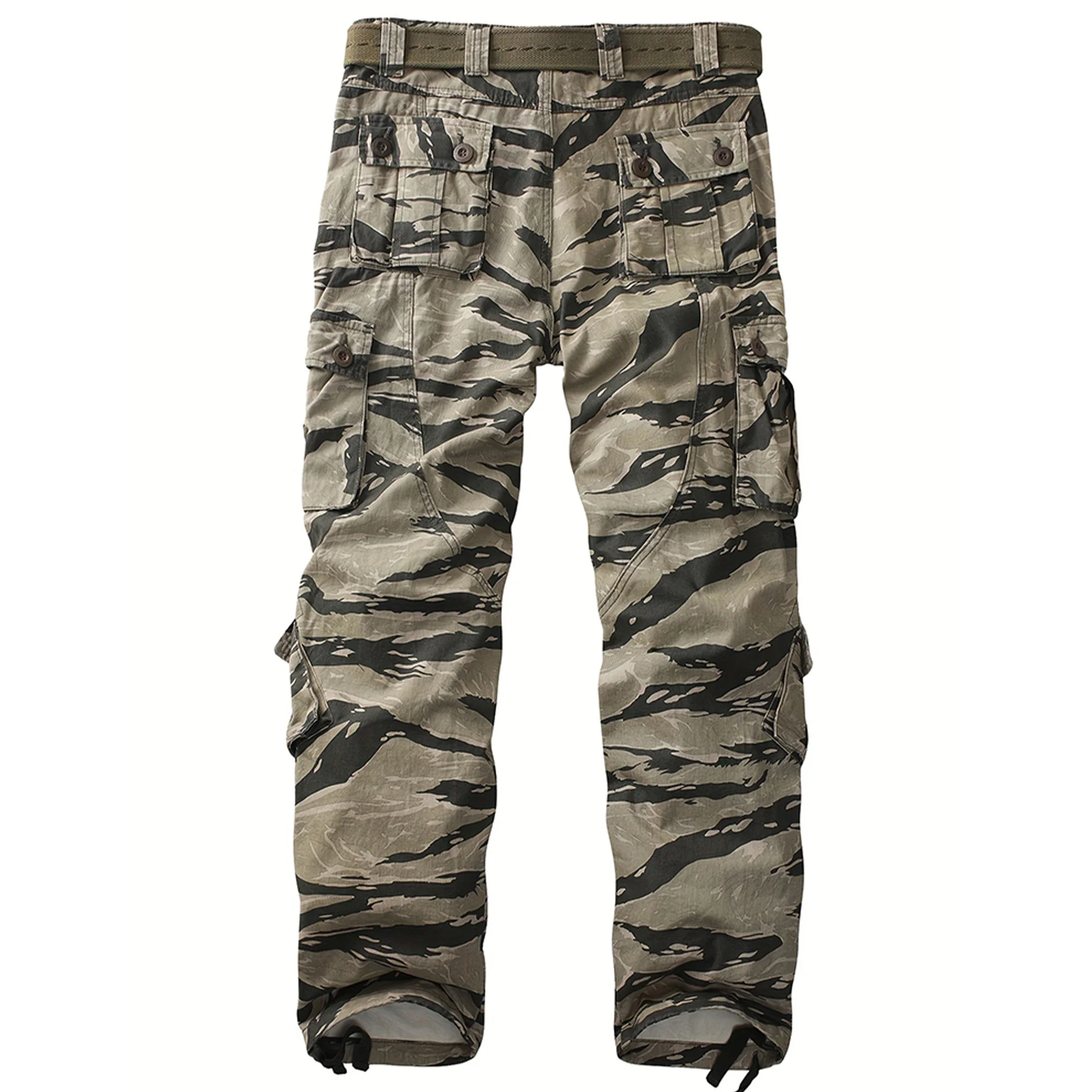 Men Combat Pants With Knee Pads Tactical Cargo Sport Trousers Camouflage Multicam Trekking Hunting Clothes（Not belt） 2