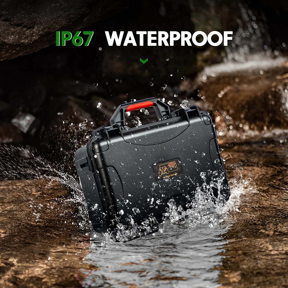 Portable PP Box Waterproof Protective Box Big Capacity Soft Lining Hard Case Strong Bearing Console Controller Accessories 6
