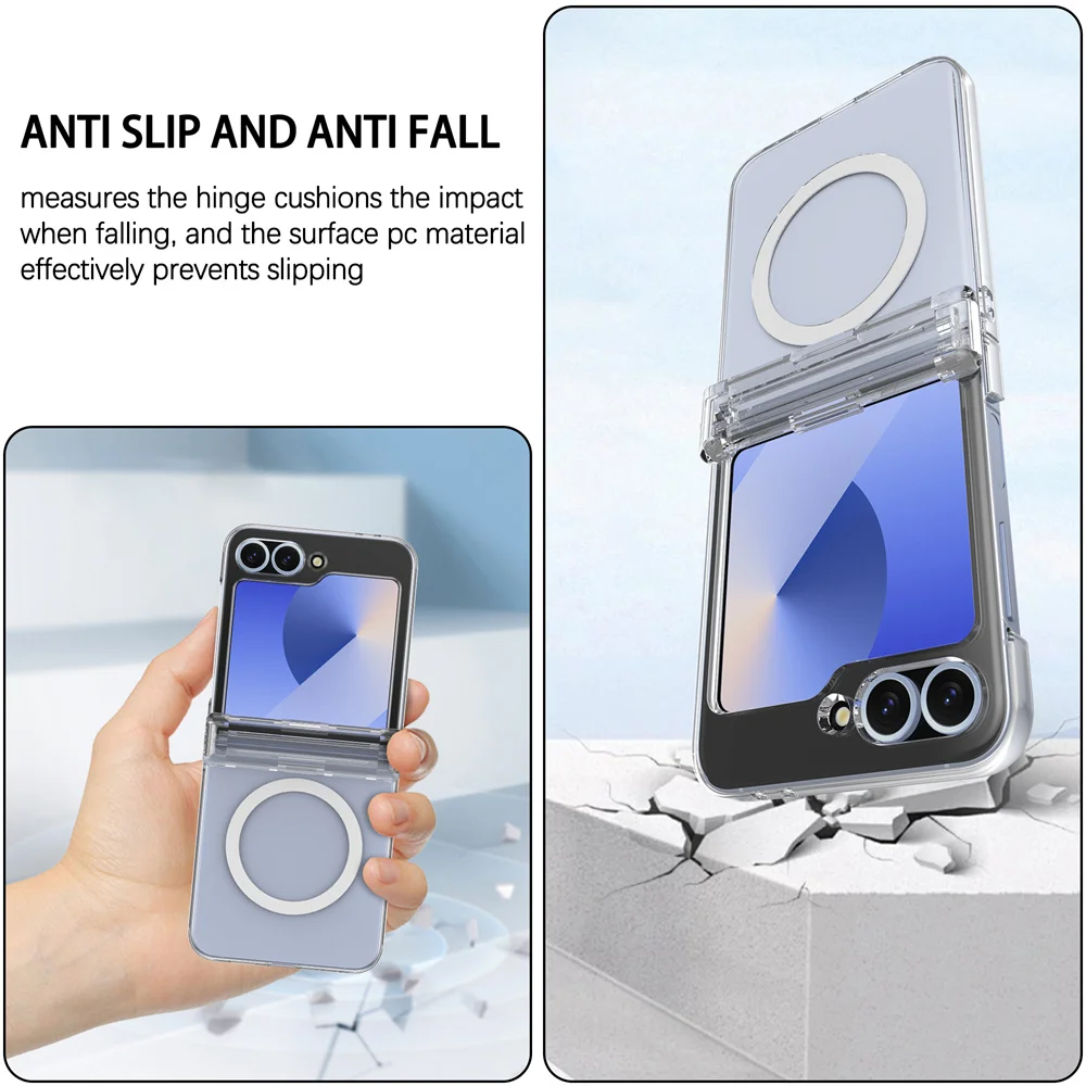 Matte PC Shockproof Hinge Protector Case with Magsafe - Solid Color