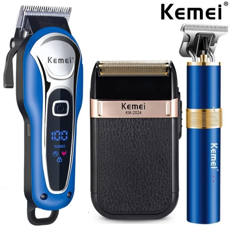 

Kemei Electric LCD Hair Clipper Trimmer For Men Rechargeable Shaver Beard Barber Hair Cutting Machine Professional Hair Clipper