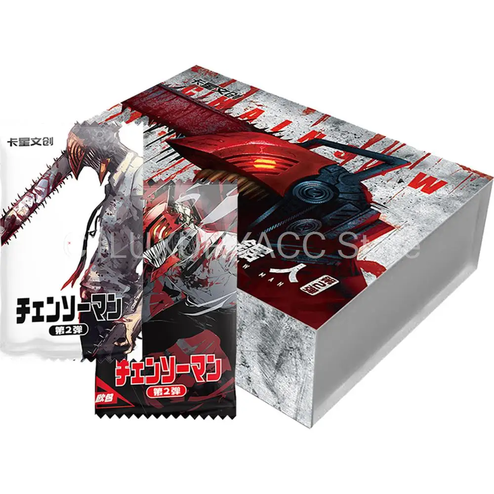 New Chainsaw Man Collection Cards For Kids Birthday Gift Hit Retro Comics Crafted Rare Game Card Table Toy Family Xmas Gifts