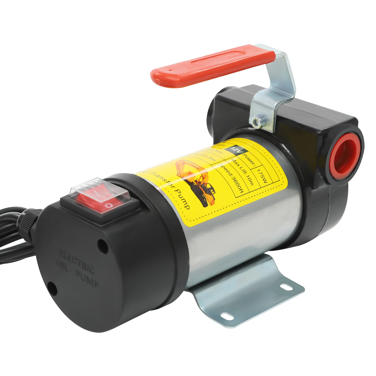 12V Hochleistungs-Diesel-Selbstansaugpumpe 9,9 GPM Kraftstofftransferpumpe mit Bypassventil 3500 U/min für Bau- und Landwirtschaftsmaschinen – Detail 1