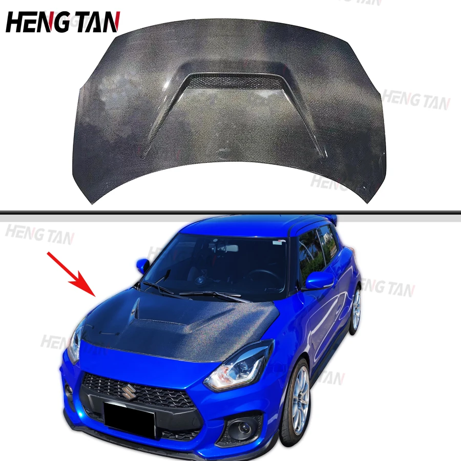 

Carbon Fiber Car Front Engine Hood Vent Cover Parts For Suzuki Swift sport ZC33S Body kit