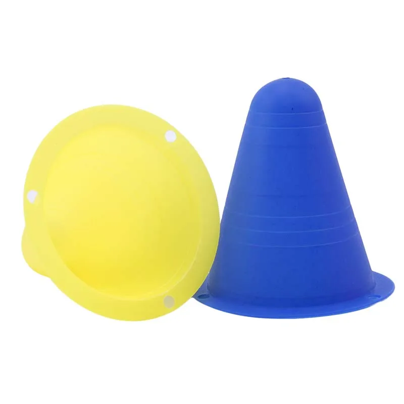 Skate Marker Training Road Cones Roller Football Soccer Rugby Training Soft Tower Skating Obstacle Roller Skate Pile 10Pcs/Set