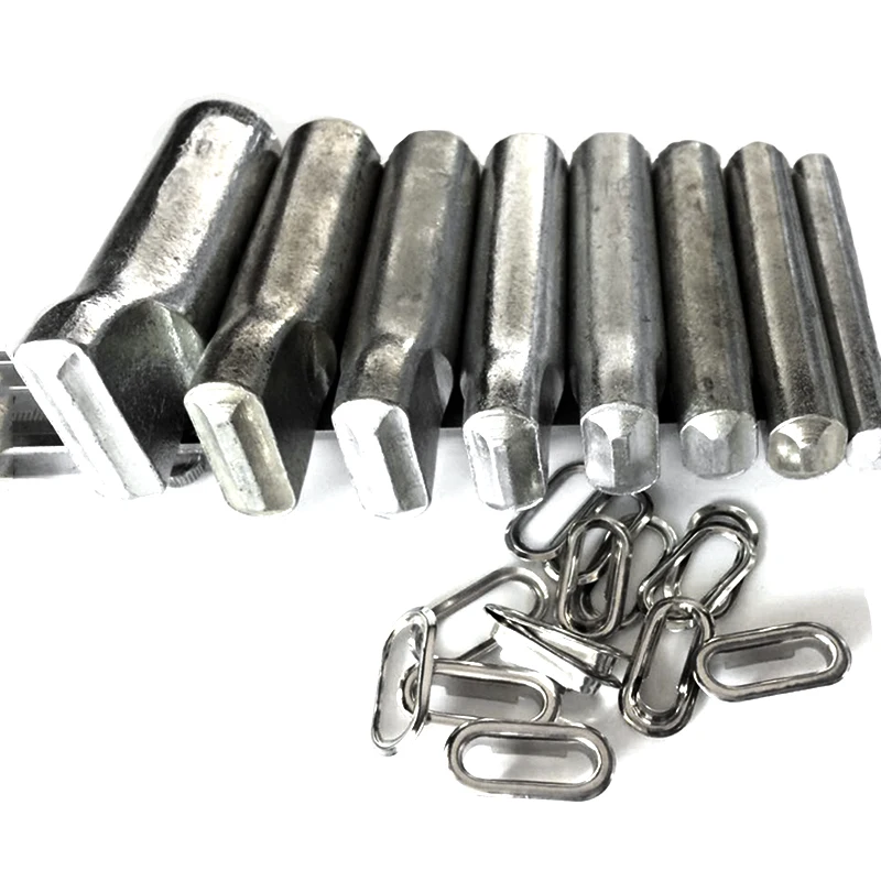 (50sets+Install tool+Punch tool) Metal Oval Eyelets 16/18/20/22/25/30/40mm Oval Blowholes Tent Gas Canopy Roping Holes 5