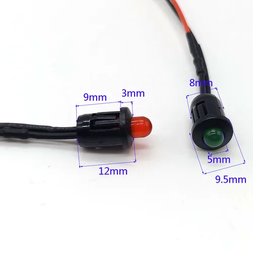 DIY 홈 데코레이션용 LED 전구, 미리 배선된 LED, 자동차 개조, 3, 5, 9, 12, 24, 36, 48, 110, 220V, 5mm, 10 개 5