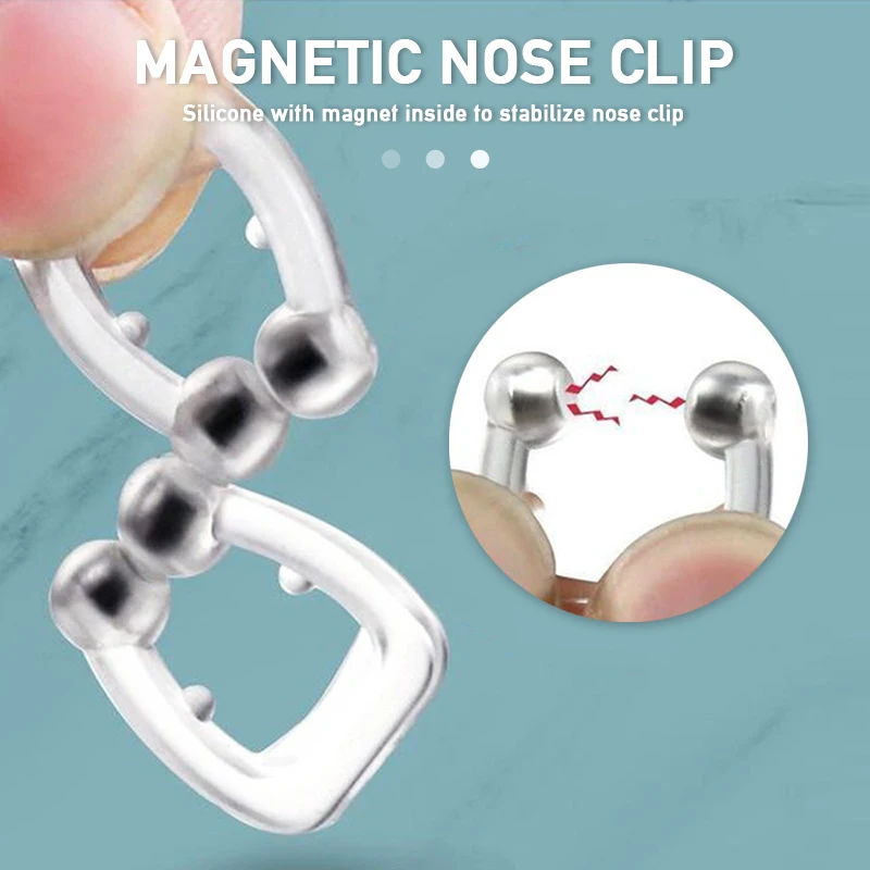 Anti Snore Nose Clip Silicone Magnetic Anti Snore Stop Snoring Nose Clip Sleep Tray Sleeping Aid Apnea Guard Night Device with Case Anti Ronco