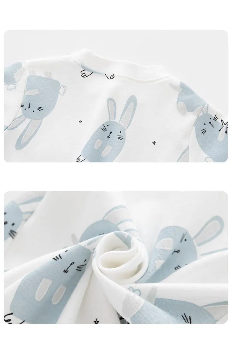 Ein Standard-Baby-Strampler 0-6 Monate Babykleidung 3 Monate Jungen Einteiler Kaninchen Dünner Baumwoll-Krabbelanzug – Detail 11