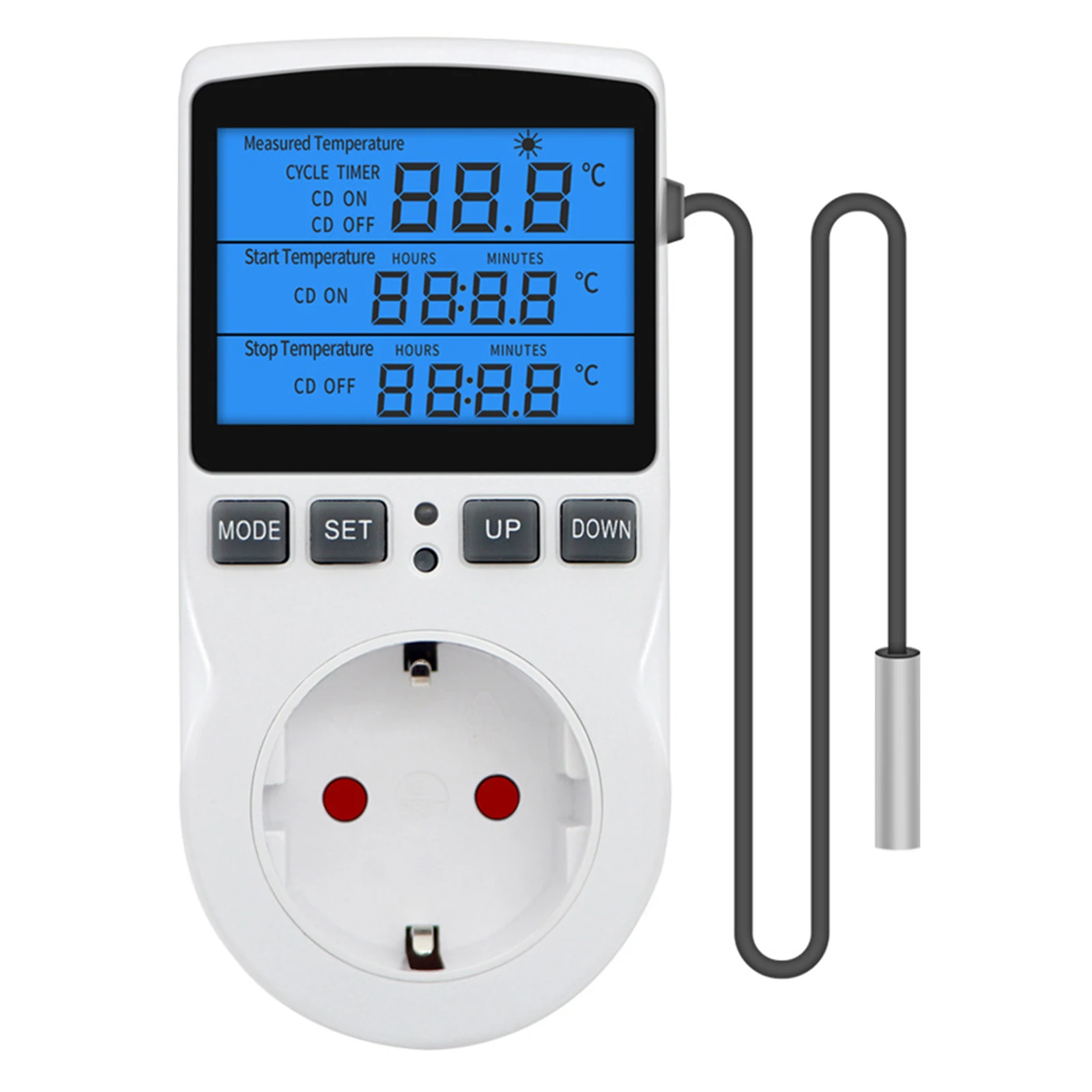 

Digital Steckdosenthermostat Thermostat Steckdose Temperaturschalter EU Stecker Timing Temperature Controller Electrical Supply