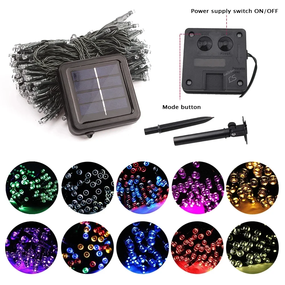 Solar-Powered LED Fairy String Lights