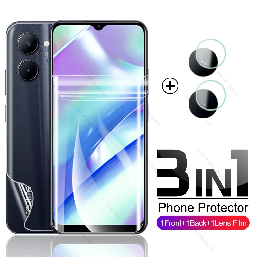 3-в-1 мягкая Гидрогелевая пленка для объектива камеры Realme Realmi Realmy C33 C 33 33C 4G RMX3624 6,5 