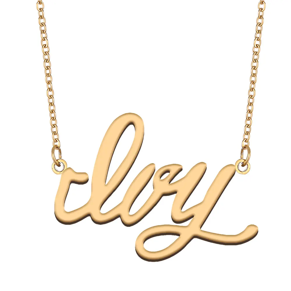 

Ivy Name Necklace for Women Stainless Steel Jewelry Gold Color Nameplate Pendant Collares Para Mujer Letters Choker