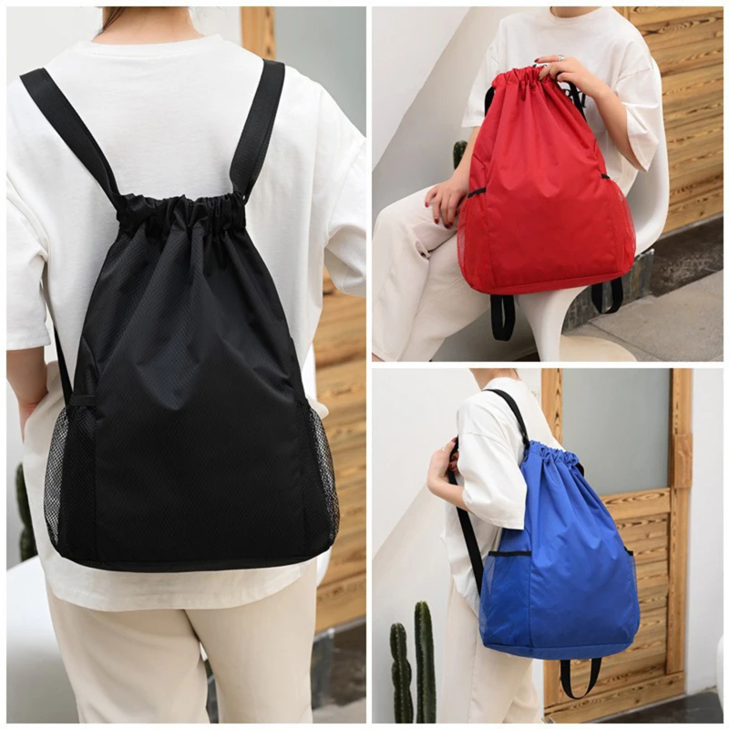 Drawstring Backpack Sports Sport Fitness Travel Outdoor Sackpack Women And Men Large Capacity Gym Swim Beach Basketball
