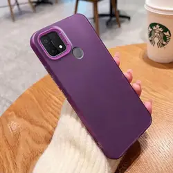 Luxury Metallic Aurora Skin Matte Phone Cover for POCO C31 (IMD purple)