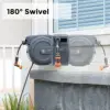 Giraffe Tools AW40 Retractable Hose Reel 5/8" x 90 ft Wall Mounted Garden Hose Reel Heavy Duty, Automatic Rewind 4