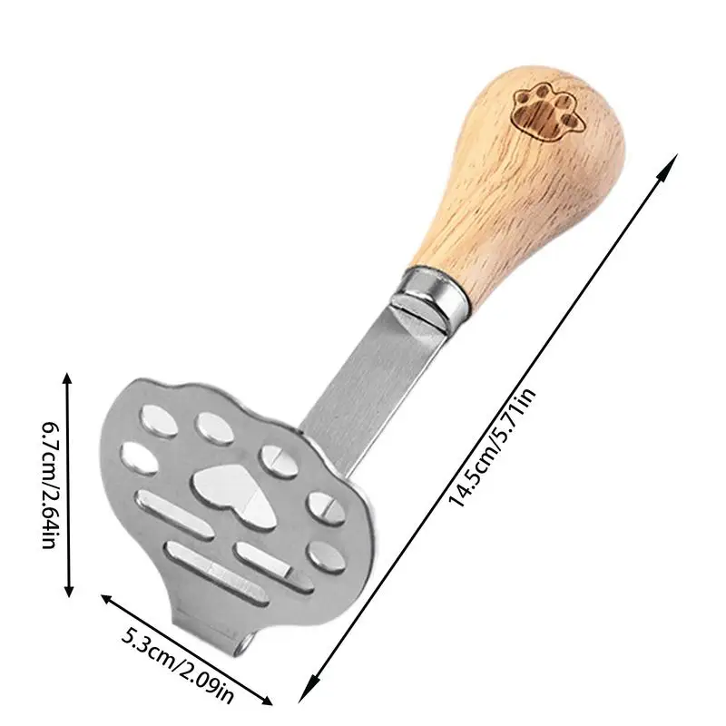 Stainless Steel Food Masher Manual Heavy-Duty Mashing Utensil Claw Pattern Potato Masher wooden handle Kitchen Accessories