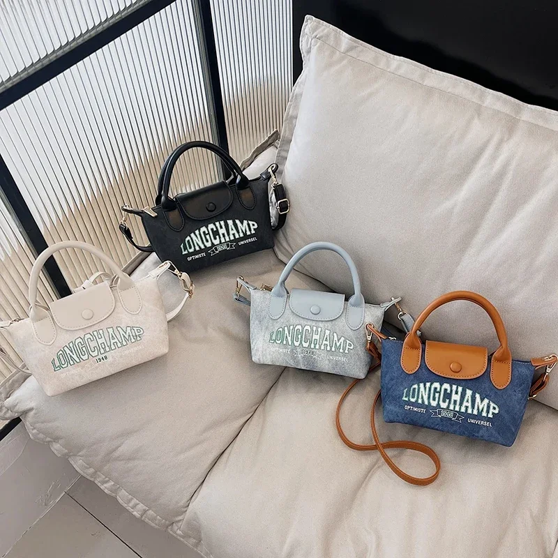 2024 New Classic Contrast Leather One-shoulder Women's Bag Fashion Versatile Messenger Bag Leather Handbag Bolsas Para Mujeres
