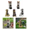 Resin Figurine Hanging Lantern Ornament Art Decor Solar Lights Garden Dogs Statue for Home 5