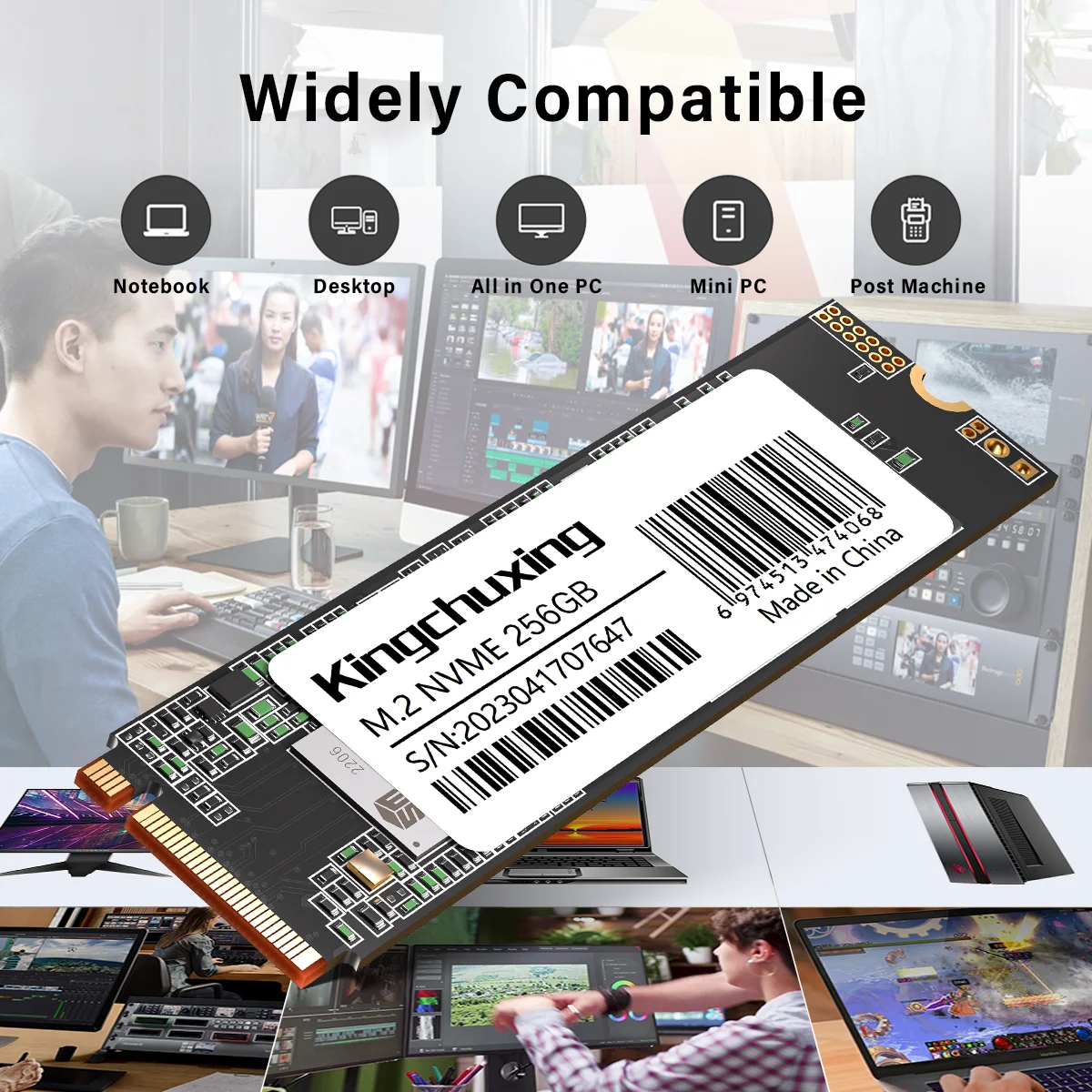 Kingchuxing Ʈ ũž  ָ Ʈ ̺, M2 SSD NVMe, 256GB, 512GB, 1TB, 128GB, M.2 NMVe 2280, PCIe 3.0 ϵ ũ