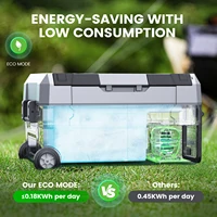 Двухзонный портативный автомобильный холодильник KROAK с колесами и управлением через приложение Bluetooth, 12 В, 24 В, 35 л, 45 л, 55 л, компрессорный холодильник для кемпинга, путешествий — изображение 6