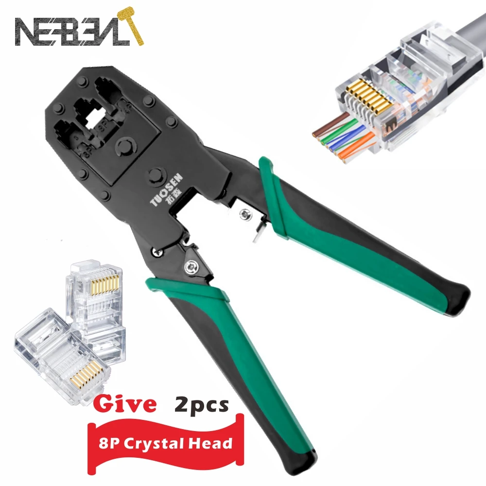 

RJ45 Crimper Crimping Pliers Portable Ethernet Network Cable Cutting Tools Kits Stripper Punch Down RJ12 RJ11 Cat5 Cat6 8P/6P/4P