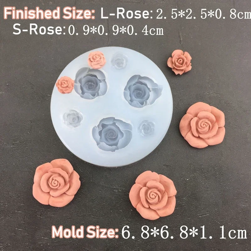 Rose and Leaf Silicone Mold for Cake and Cupcake Decorating