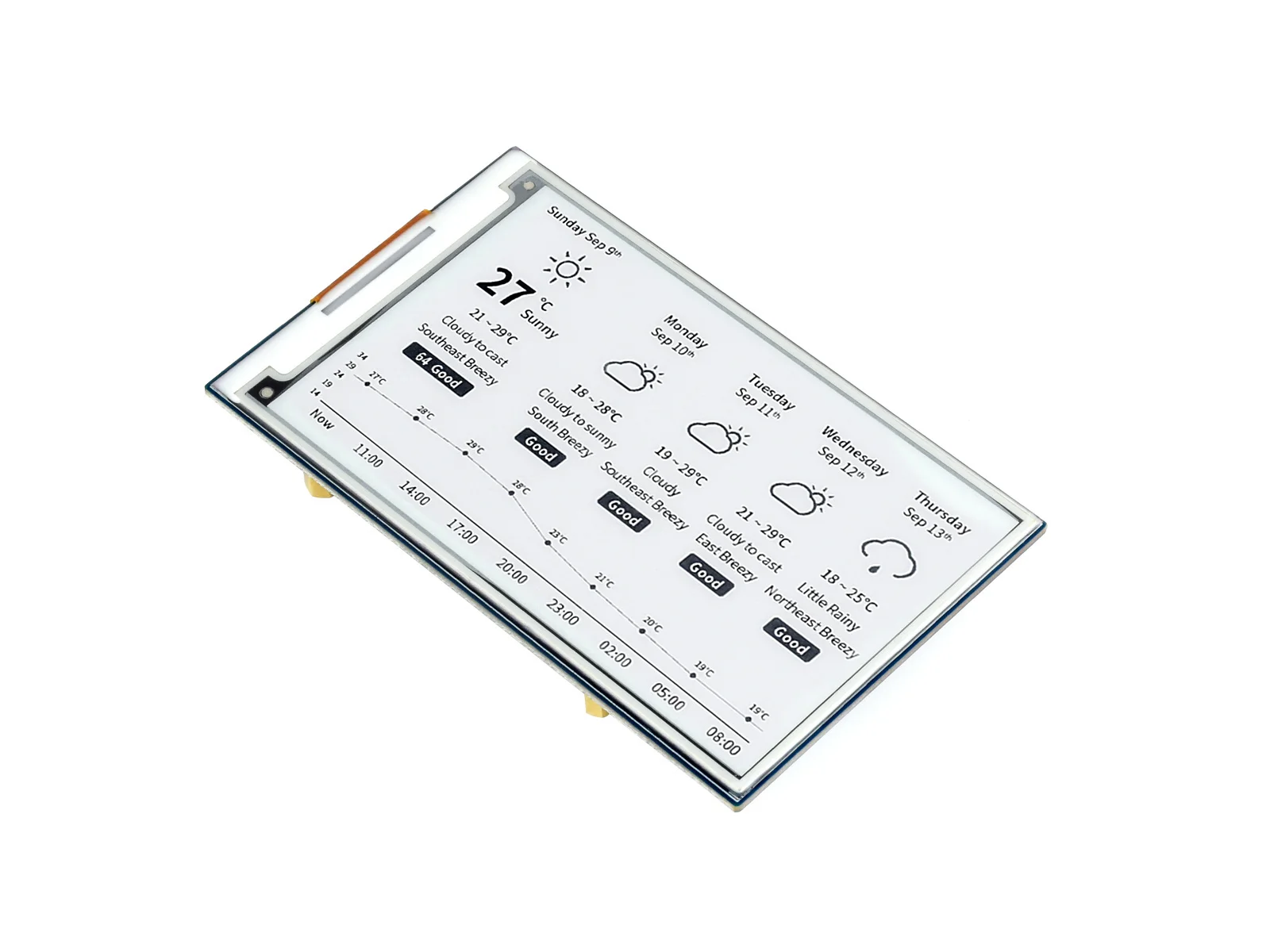 Waveshare-e-paper Display Hat 4.26 Polegada 800x480 Preto Branco Interface Spi Baixa Potência Raspberry pi Jetson Nano Arduino Stm3 - Imagem 3