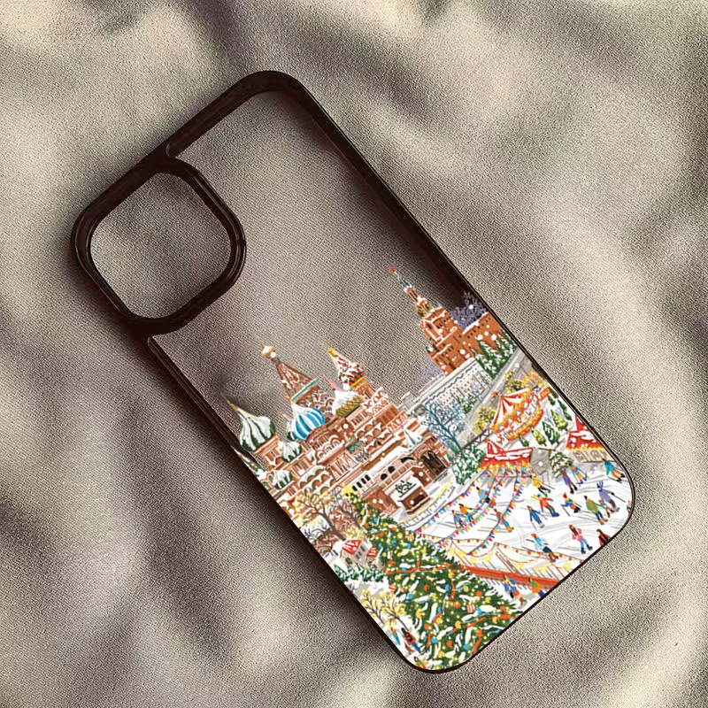 Festive Christmas Street Scenery Phone Case Cover