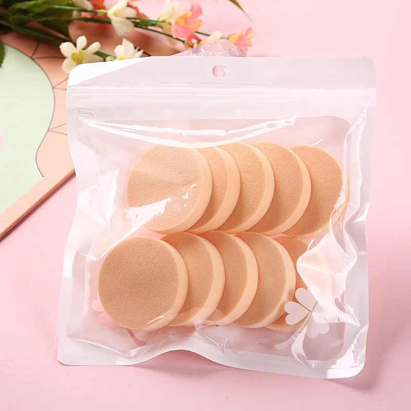 

10pcs Facial Foundation Powder Puff Wet and Dry Use Soft Makeup Sponge Beauty Blenders Cosmetic Face Cleaning Makeup Tools