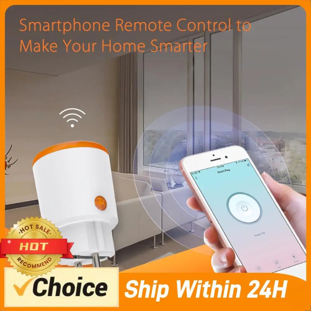 EU Smart Plug 16A 3.0 Smart Plug Socket Outlet with Power Monitoring App Control Work with Alexa Google Assistant