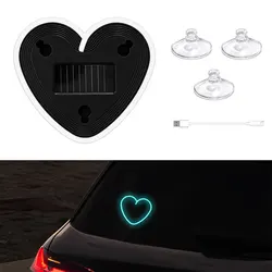 Heart - Shaped RGB LED Solar Atmosphere Light (Ice blue)