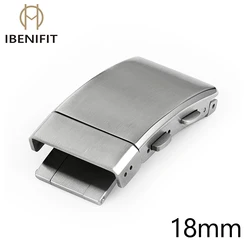 Premium Stainless Steel Watch Clasp Folding Buckle - Elegant Strap Accessory (18mm)