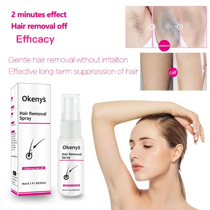 2 Minutes Fast Hair Removal Spray Painless Hair Growth Inhibitor Leg Arm Armpit Permanent Depilatory for Ladies Men Repair Care hair removal spray,hair growth removal inhibitor